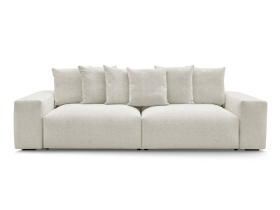 Canapé droit fixe 4 places VOLTAIRE tissu chiné