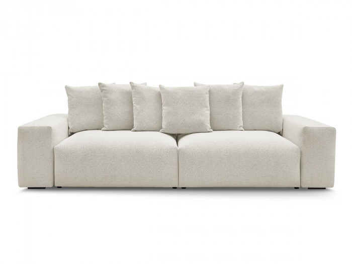 Canapé droit fixe 4 places VOLTAIRE tissu chiné