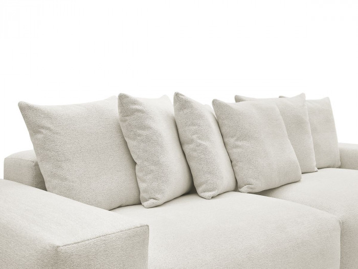 Canapé droit fixe 4 places VOLTAIRE tissu chiné