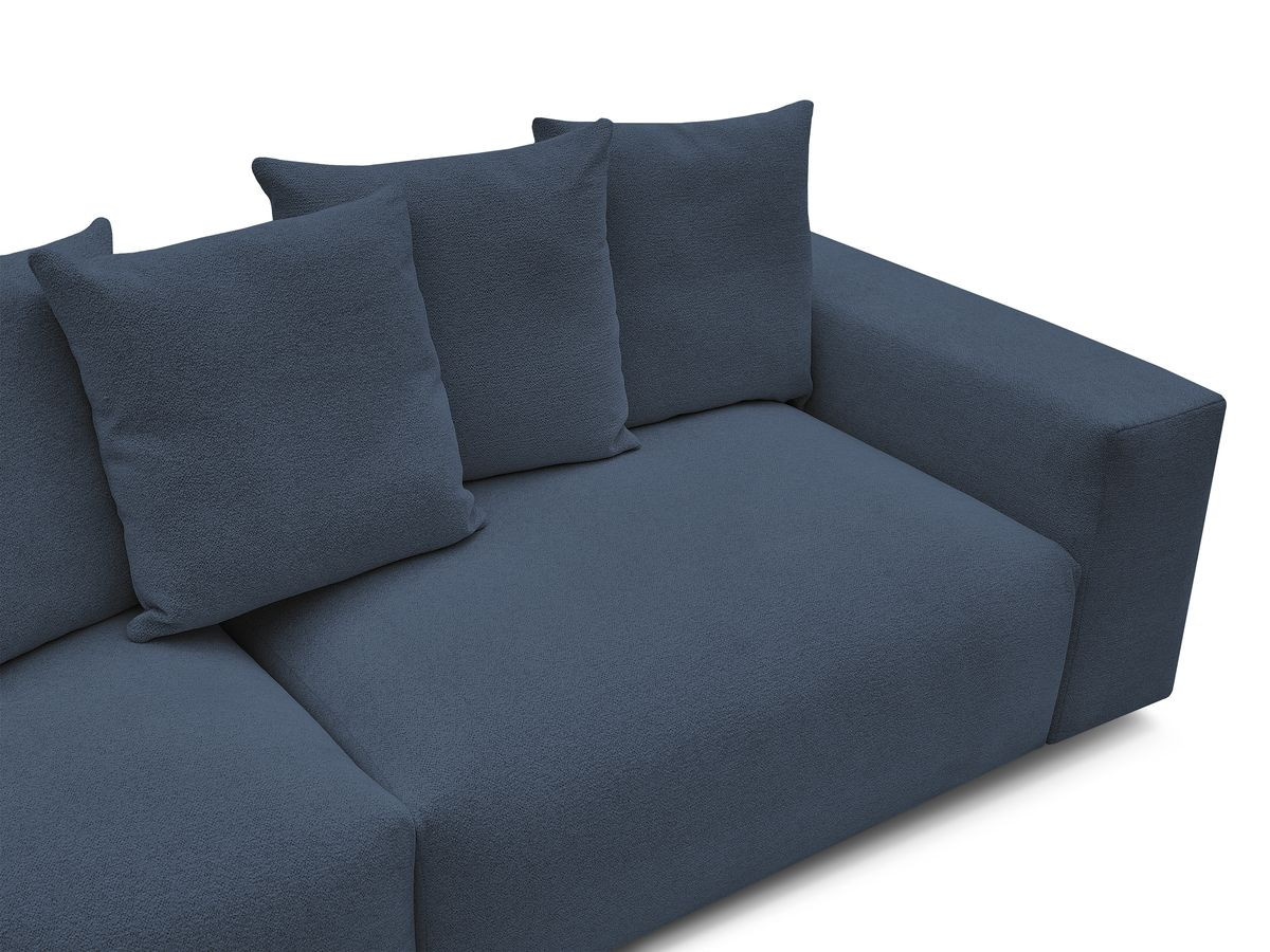 Canapé droit 4 places VOLTAIRE chiné bleu foncé — vue 6