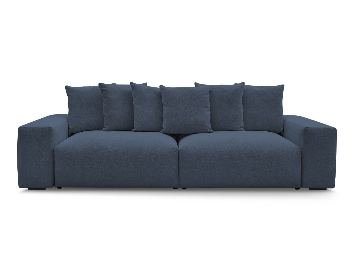 Canapé droit 4 places VOLTAIRE chiné bleu foncé — vue 3