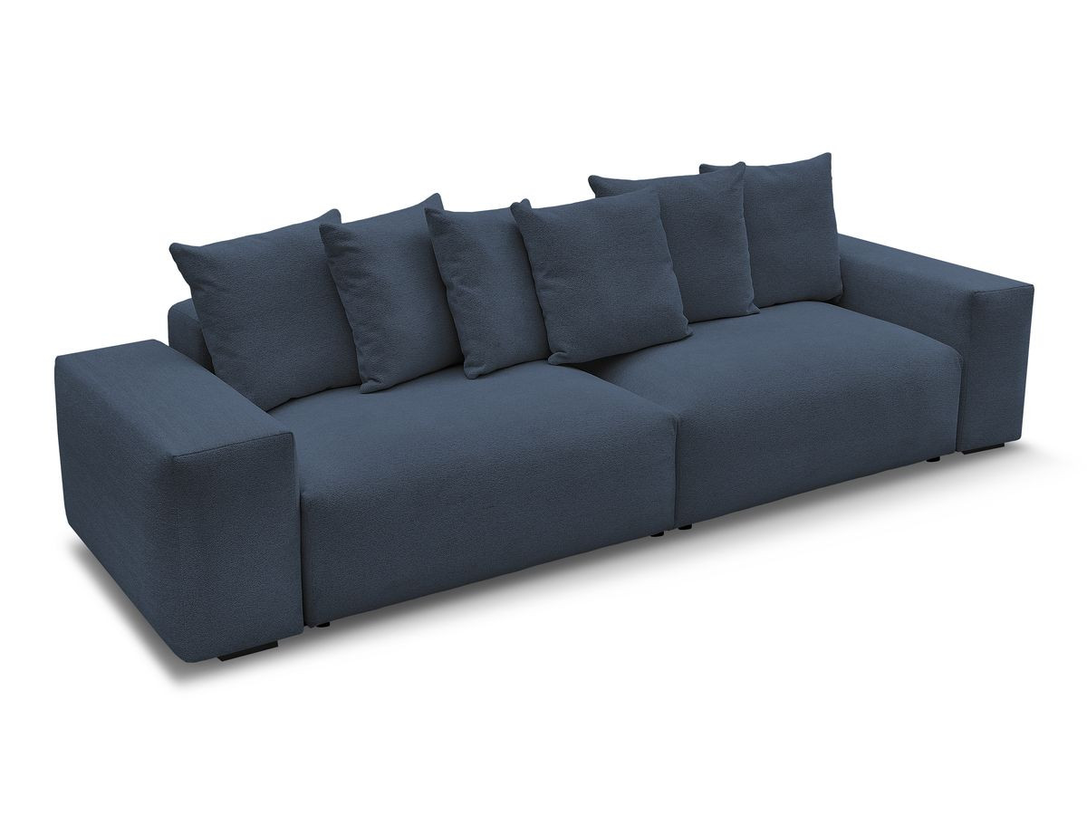 Canapé droit 4 places VOLTAIRE chiné bleu foncé — vue 5