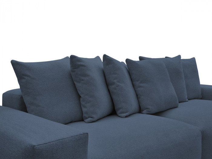 Canapé droit fixe 4 places VOLTAIRE tissu chiné