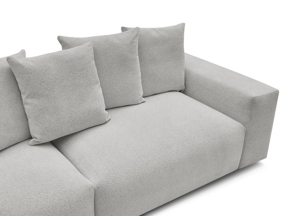 Canapé droit 4 places VOLTAIRE chiné gris clair — vue 4