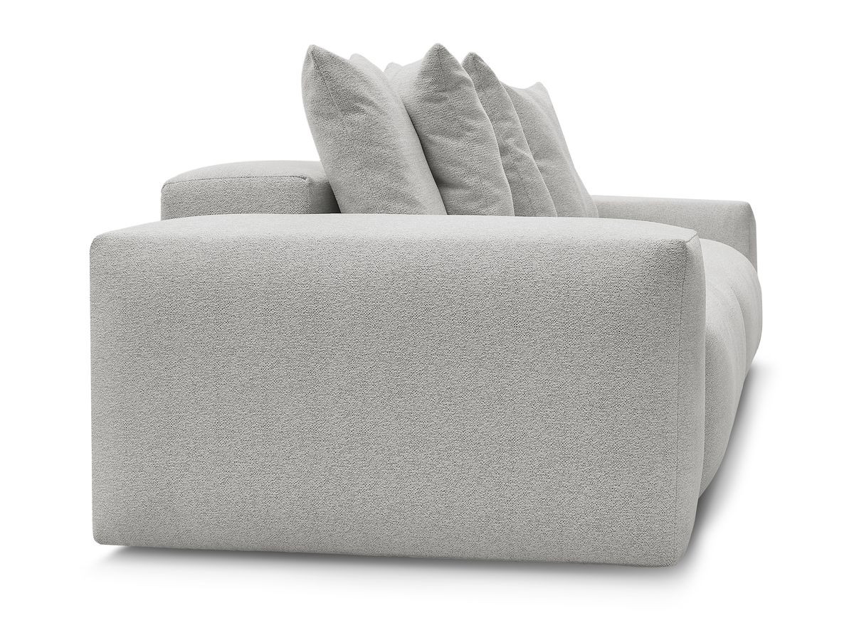 Canapé droit 4 places VOLTAIRE chiné gris clair — vue 5