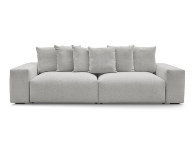 Canapé droit fixe 4 places VOLTAIRE tissu chiné