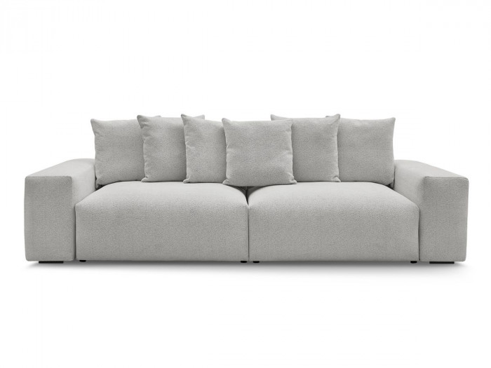 Canapé droit fixe 4 places VOLTAIRE tissu chiné