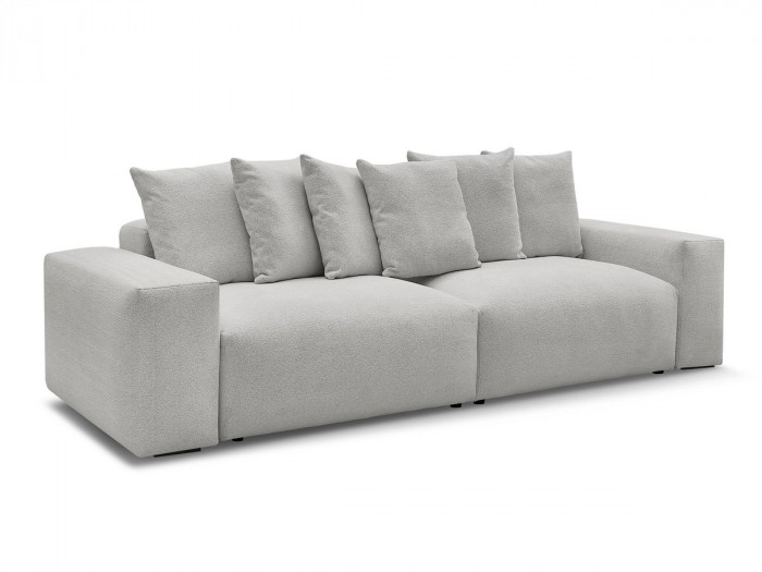 Canapé droit fixe 4 places VOLTAIRE tissu chiné