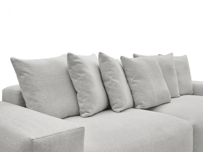 Canapé droit fixe 4 places VOLTAIRE tissu chiné