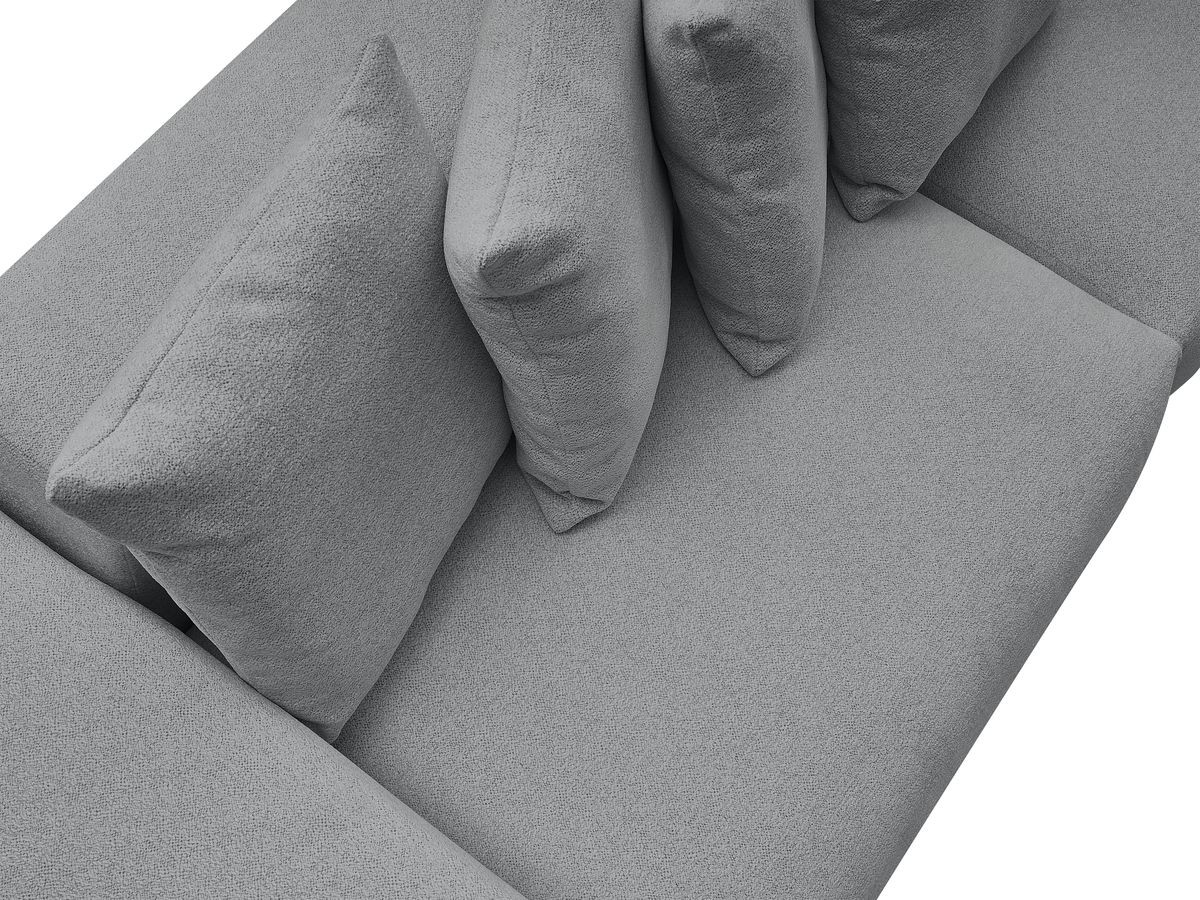 VOLTAIRE vaste 4-zits rechte bank in gemêleerde stof