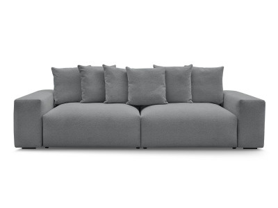 Canapé droit fixe 4 places VOLTAIRE tissu chiné