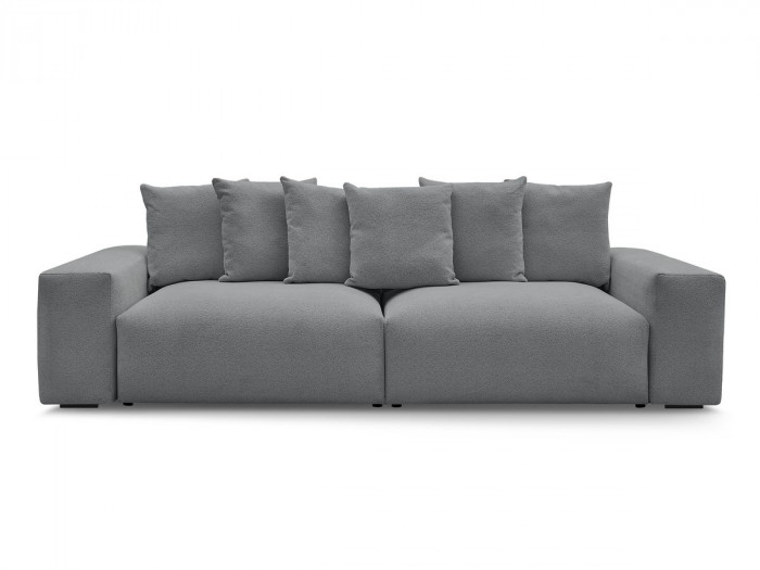 Canapé droit fixe 4 places VOLTAIRE tissu chiné
