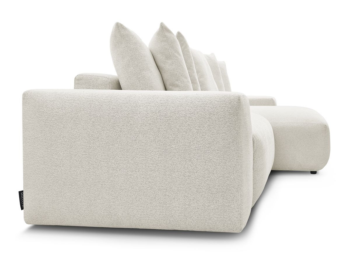 Canapé d'angle fixe réversible VOLTAIRE tissu chiné