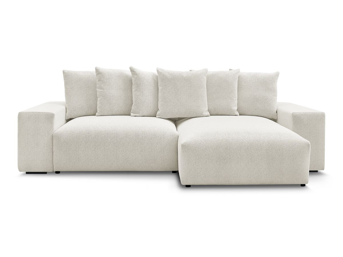 Canapé d'angle fixe réversible VOLTAIRE tissu chiné