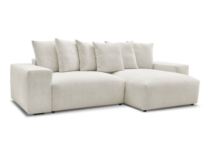 Canapé d'angle réversible VOLTAIRE tissu chiné