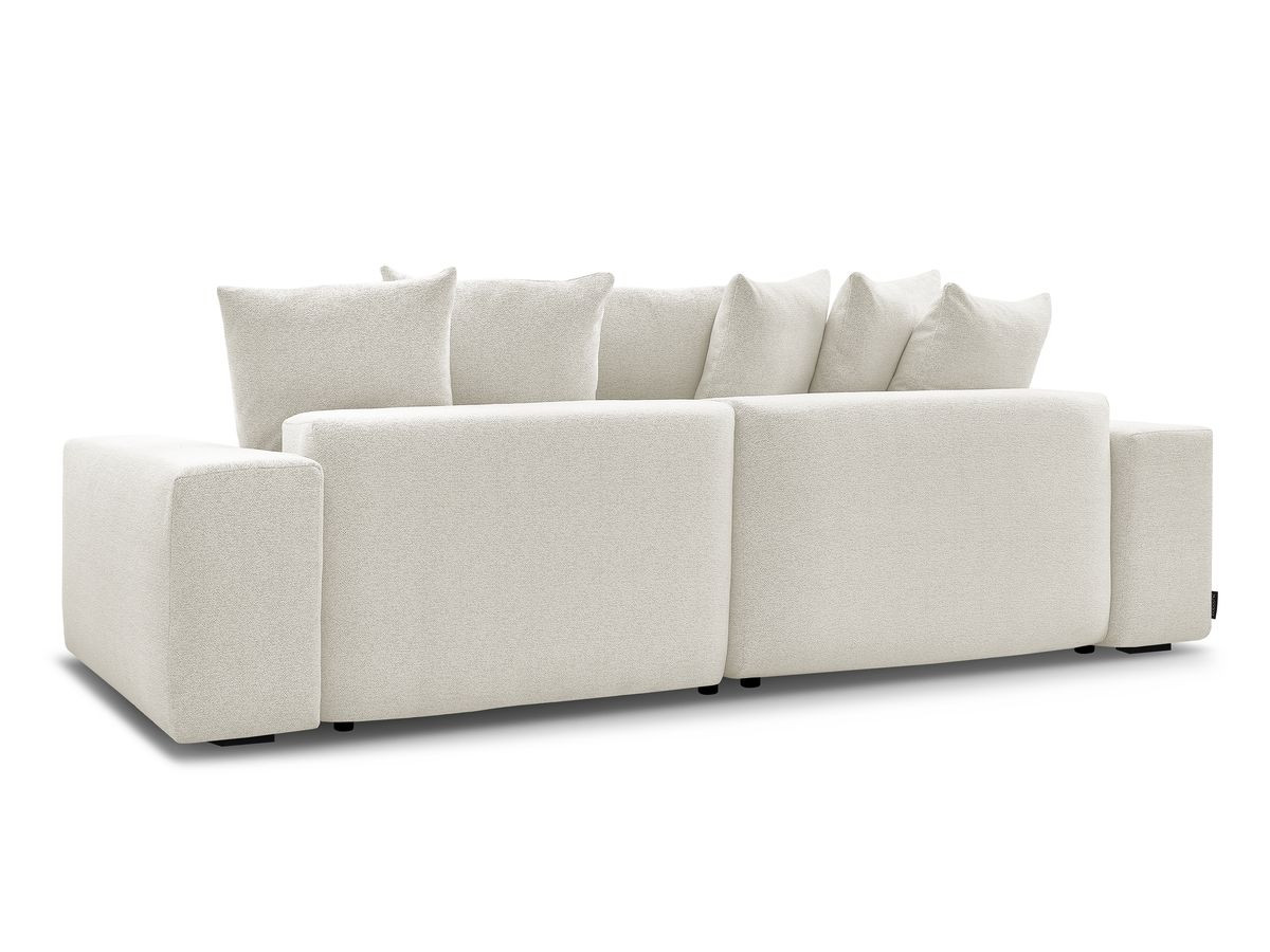 Canapé d'angle fixe réversible VOLTAIRE tissu chiné
