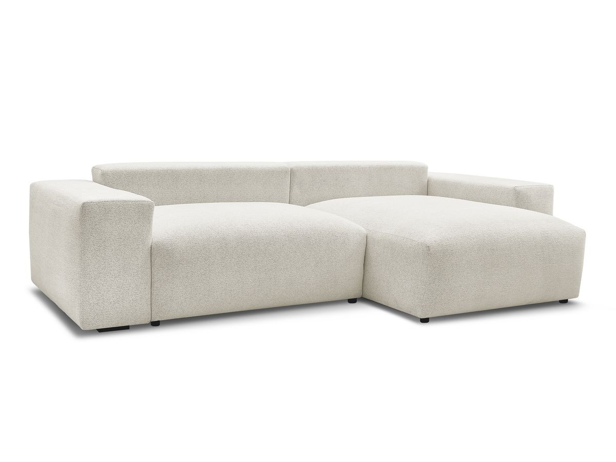 Canapé d'angle fixe réversible VOLTAIRE tissu chiné