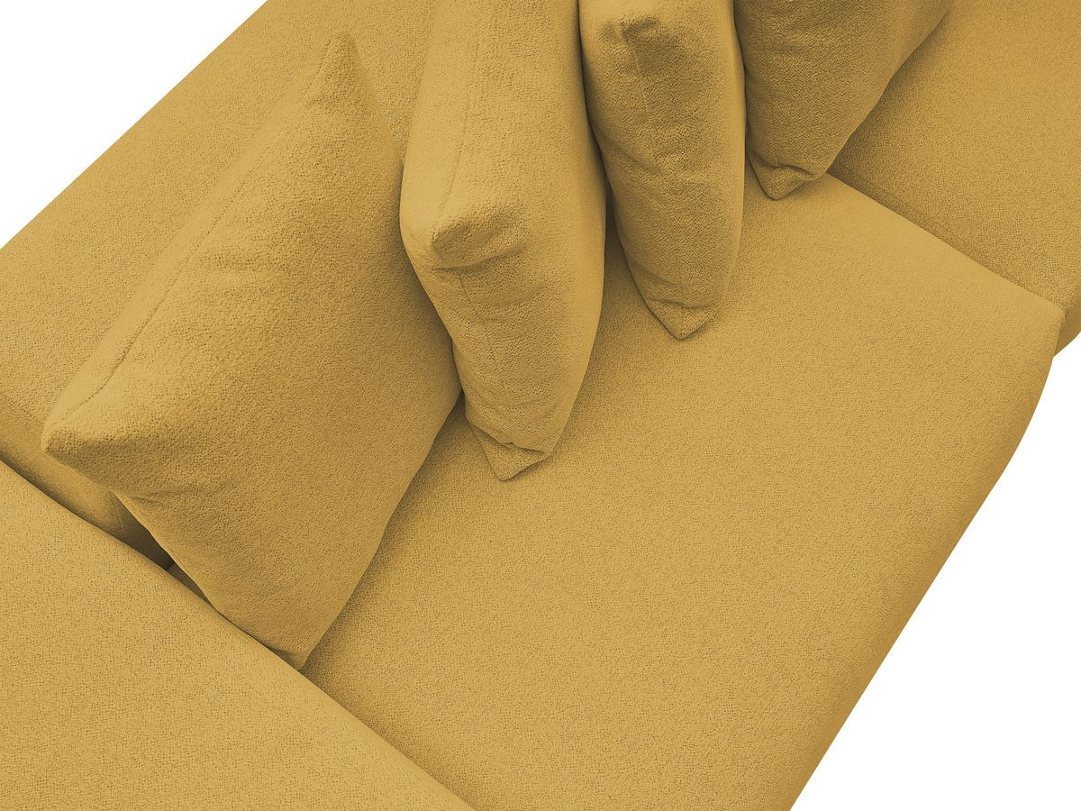 Canapé droit 4 places VOLTAIRE chiné jaune — vue 6