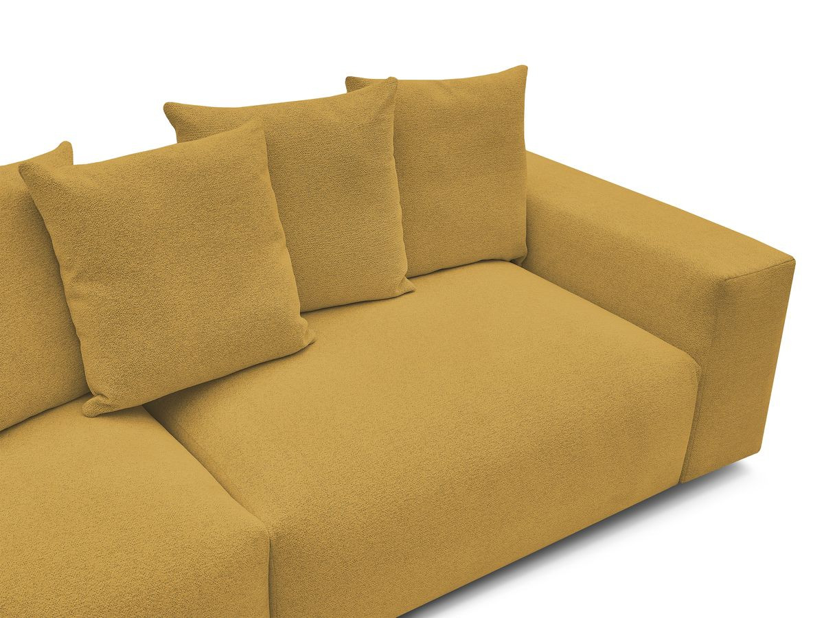 Canapé droit 4 places VOLTAIRE chiné jaune — vue 4