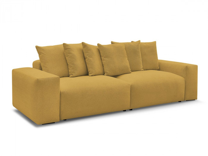 Canapé droit fixe 4 places VOLTAIRE tissu chiné