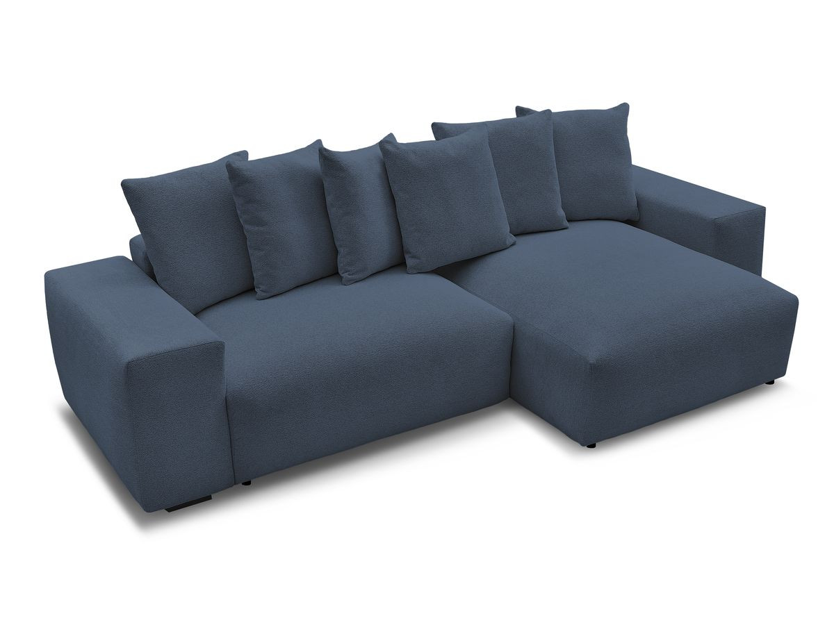 Canapé d'angle fixe réversible VOLTAIRE tissu chiné