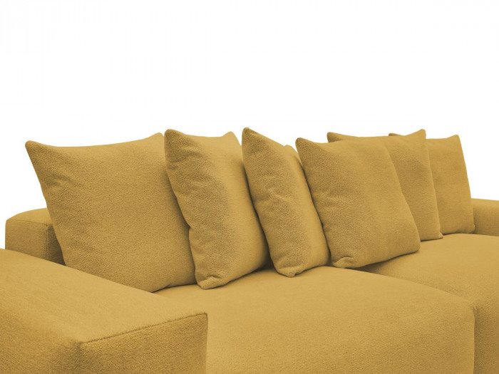 Canapé droit fixe 4 places VOLTAIRE tissu chiné