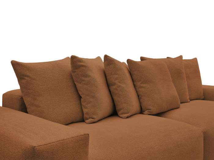 Canapé droit fixe 4 places VOLTAIRE tissu chiné