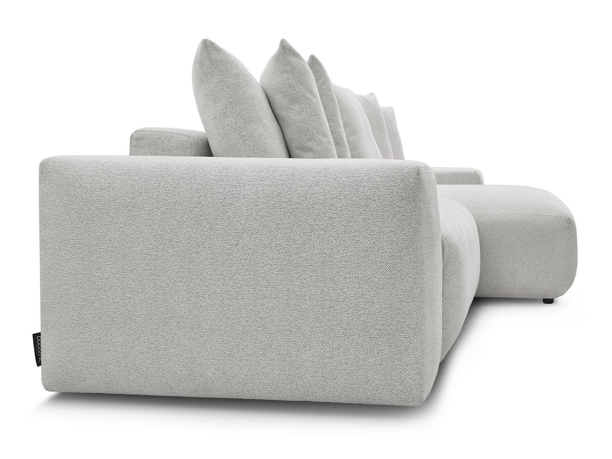Canapé d'angle fixe réversible VOLTAIRE tissu chiné