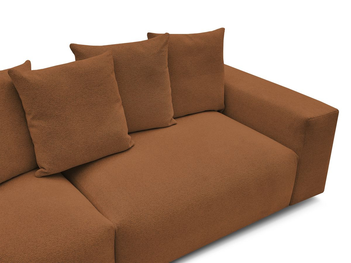 Canapé droit 4 places VOLTAIRE chiné orange — vue 5
