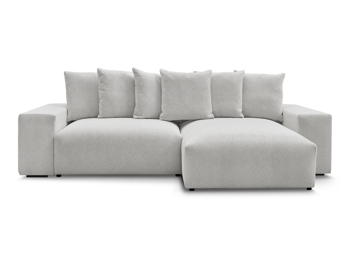 Canapé d'angle fixe réversible VOLTAIRE tissu chiné