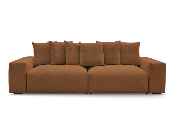 Canapé droit fixe 4 places VOLTAIRE tissu chiné