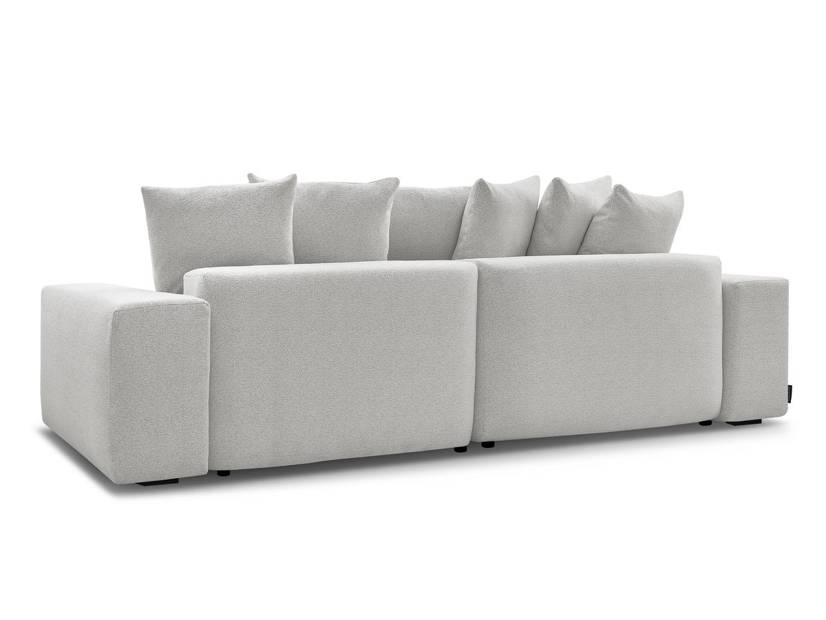 Canapé d'angle fixe réversible VOLTAIRE tissu chiné