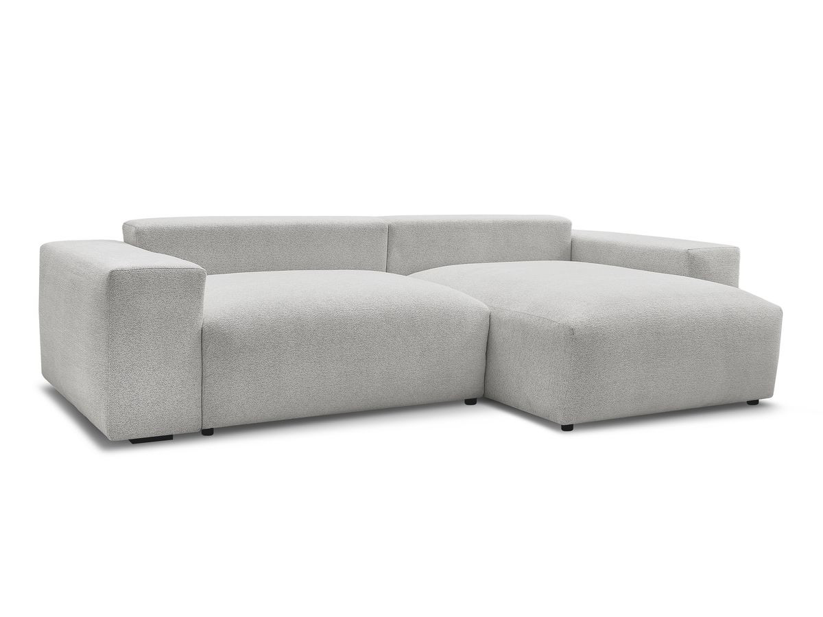 Canapé d'angle fixe réversible VOLTAIRE tissu chiné