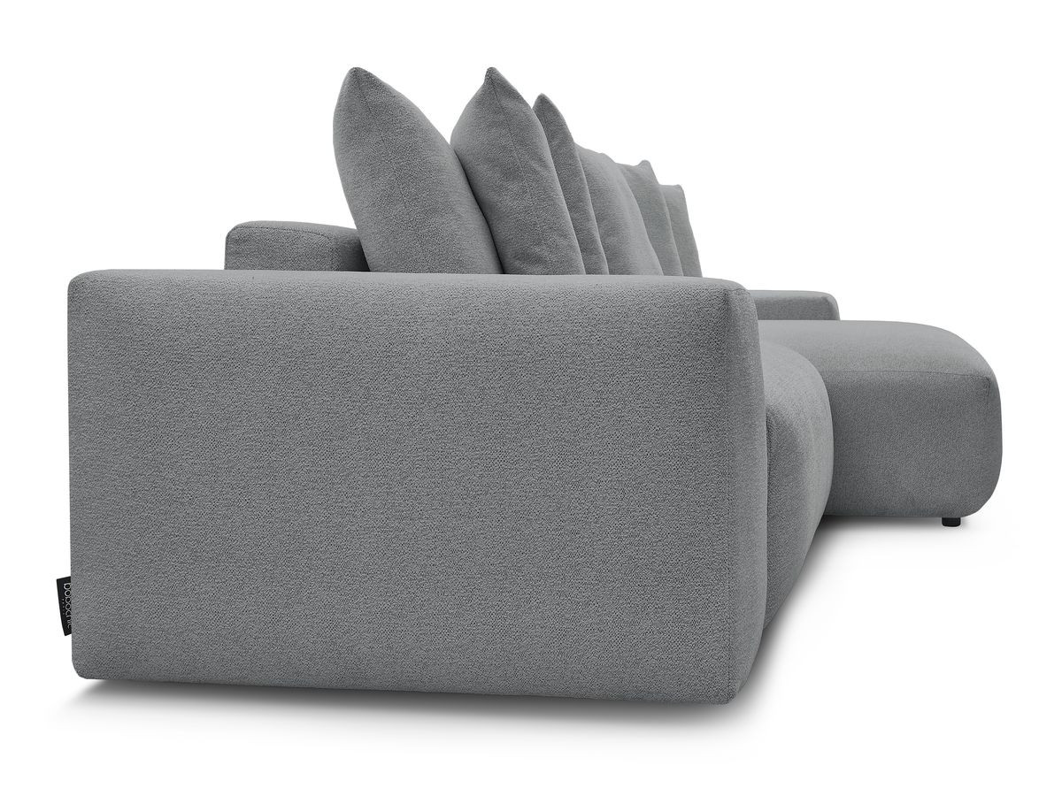 Canapé d'angle fixe réversible VOLTAIRE tissu chiné
