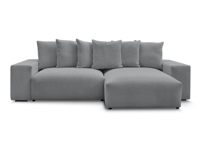 Canapé d'angle fixe réversible VOLTAIRE tissu chiné