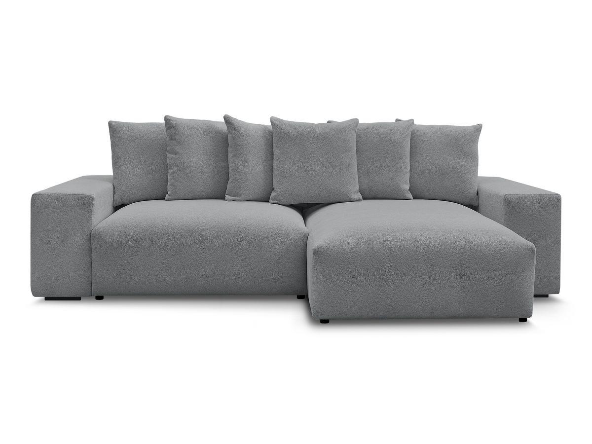 Canapé d'angle fixe réversible VOLTAIRE tissu chiné