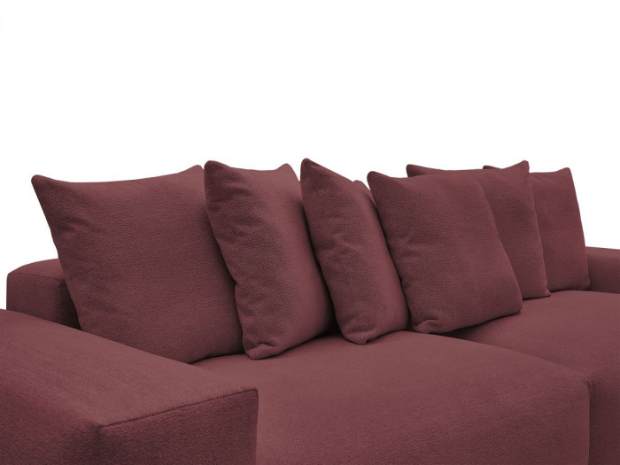 Canapé droit fixe 4 places VOLTAIRE tissu chiné