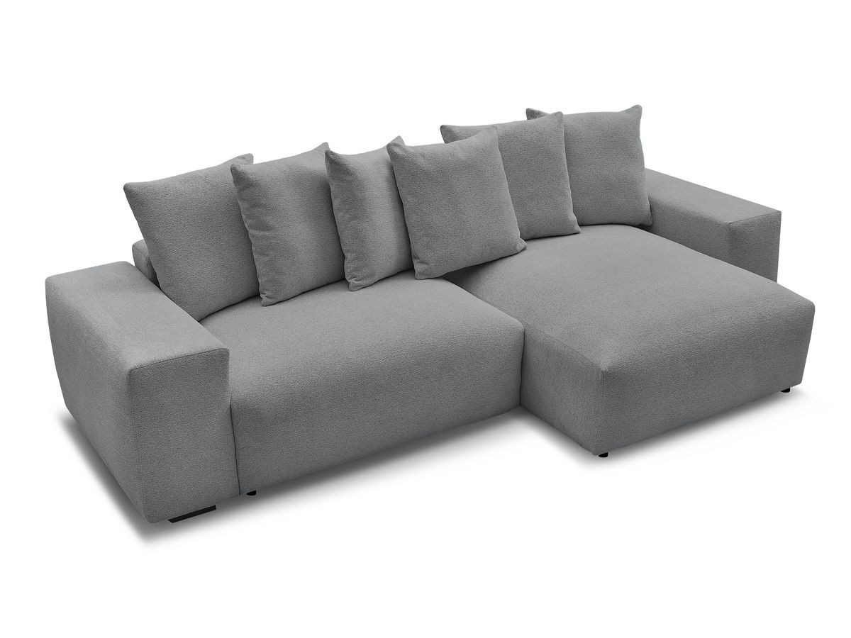 Canapé d'angle fixe réversible VOLTAIRE tissu chiné