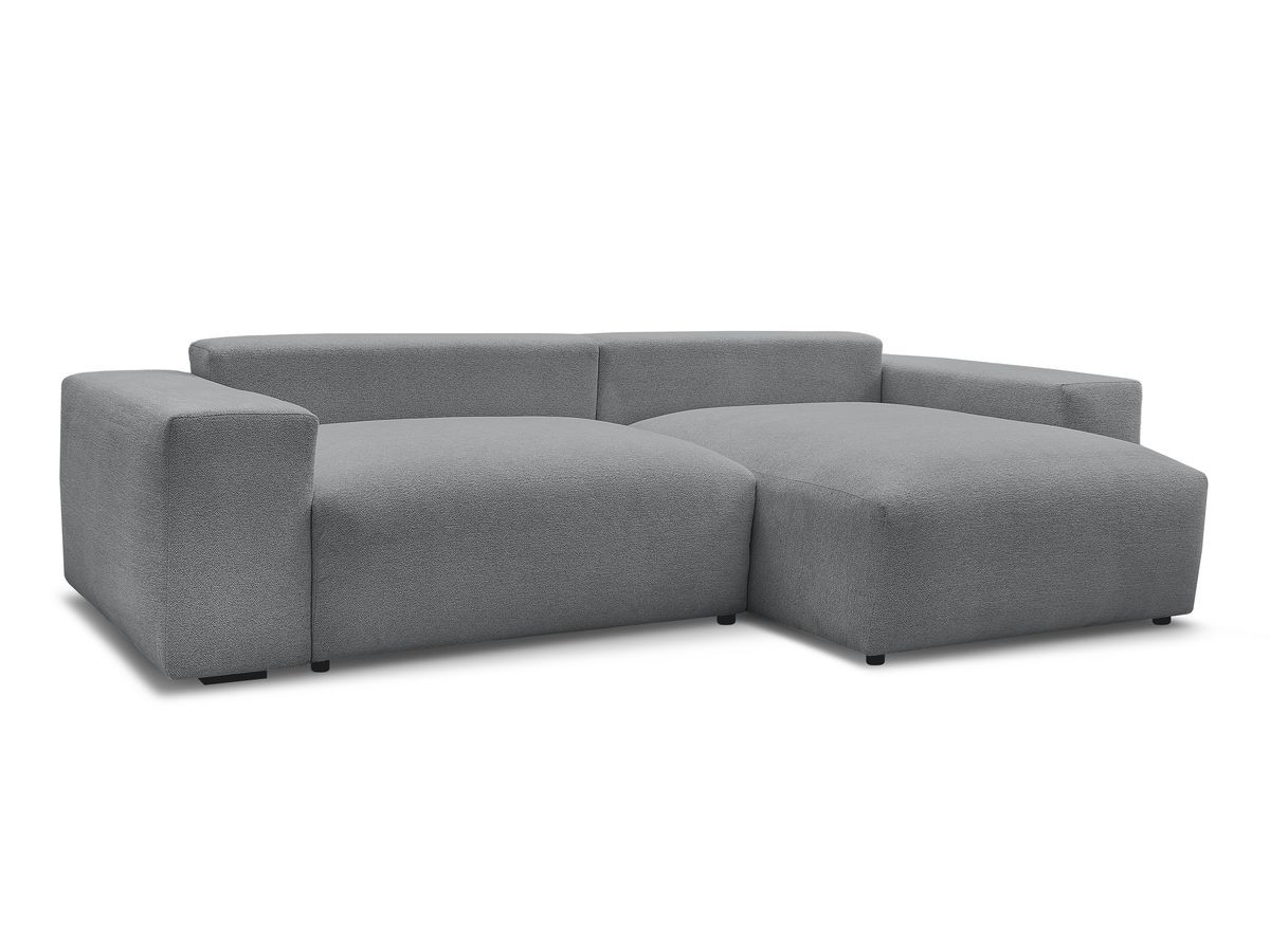 Canapé d'angle fixe réversible VOLTAIRE tissu chiné