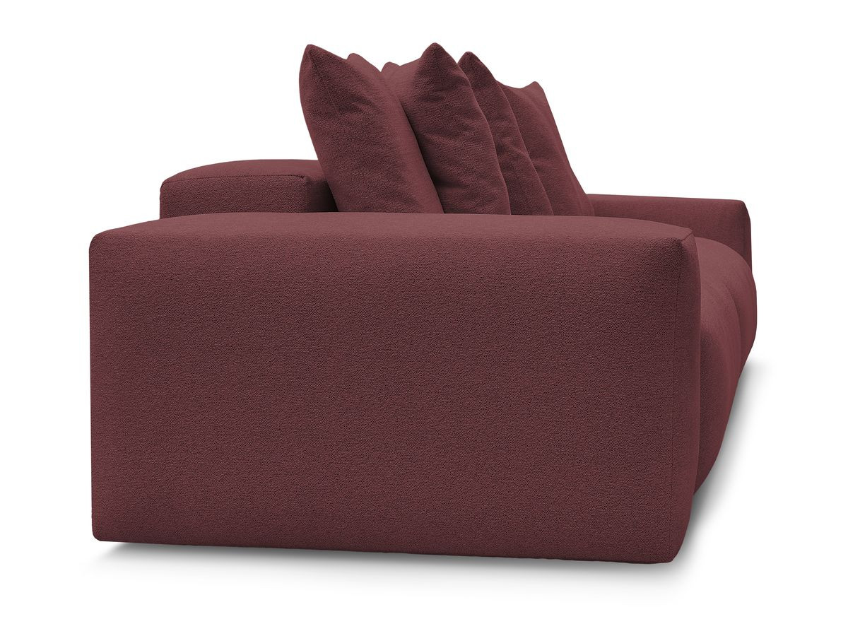 Canapé droit 4 places VOLTAIRE chiné rouge — vue 6