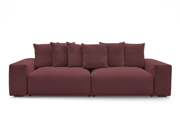 Canapé droit fixe 4 places VOLTAIRE tissu chiné