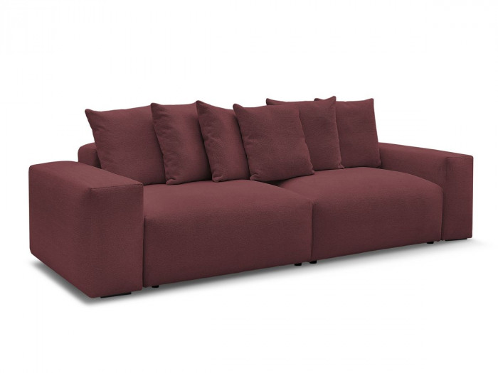 Canapé droit fixe 4 places VOLTAIRE tissu chiné
