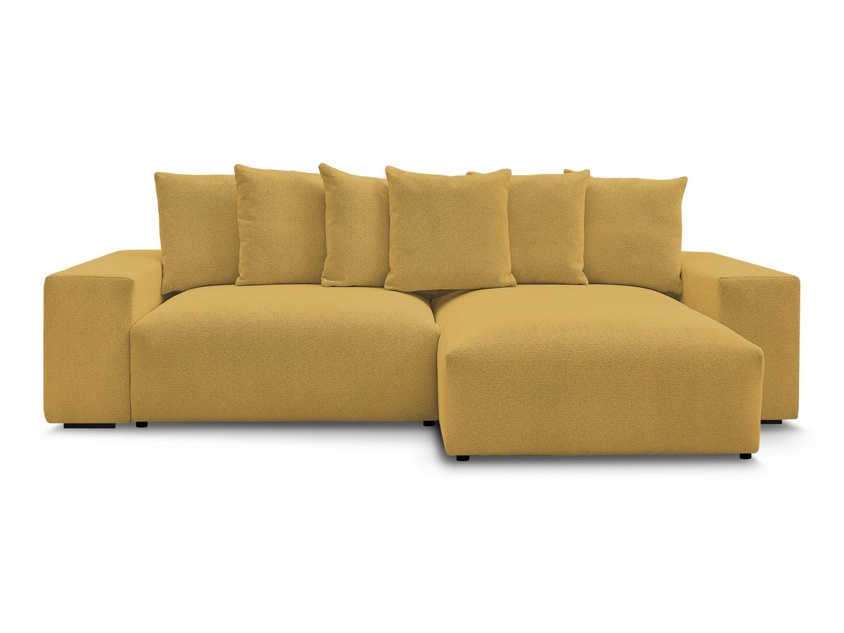 Canapé d'angle fixe réversible VOLTAIRE tissu chiné