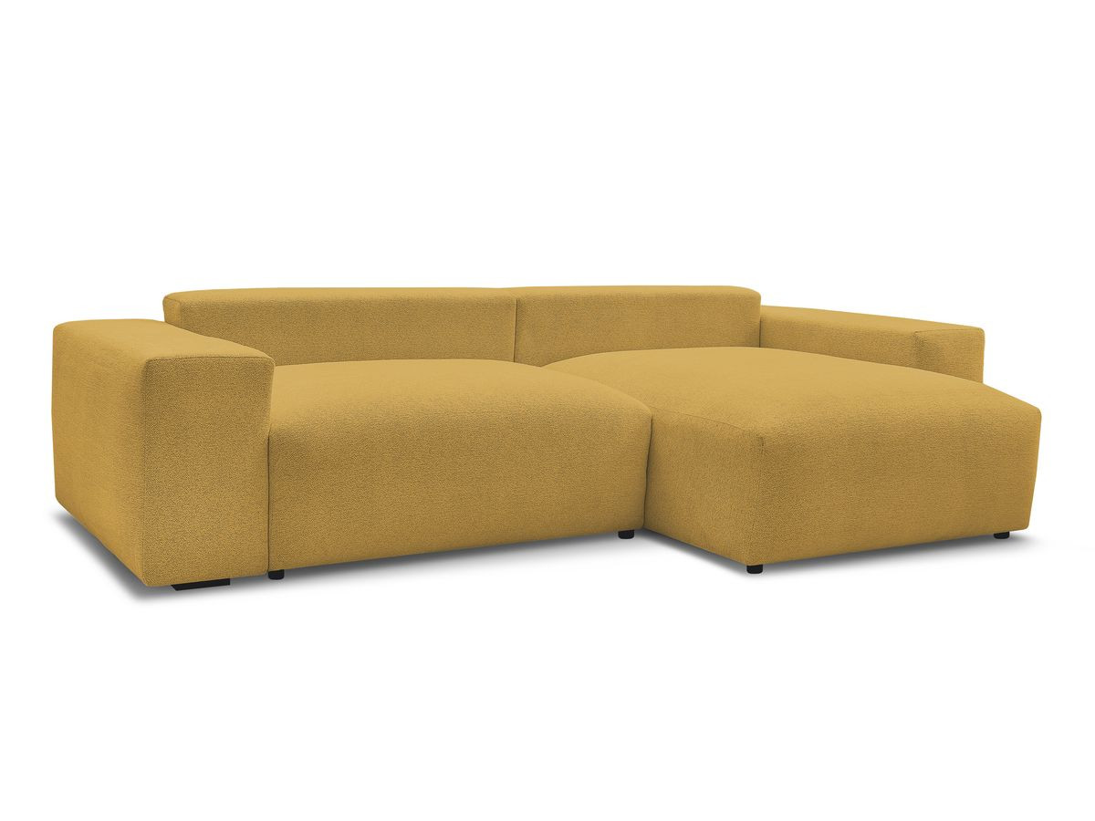 Canapé d'angle fixe réversible VOLTAIRE tissu chiné