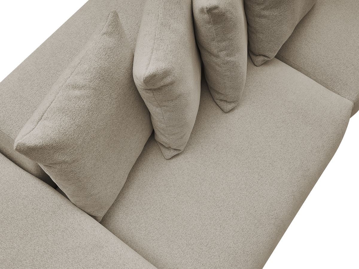Canapé droit 4 places VOLTAIRE chiné taupe — vue 5