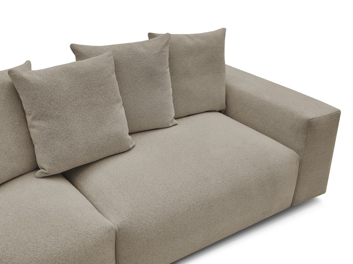 Canapé droit 4 places VOLTAIRE chiné taupe — vue 6