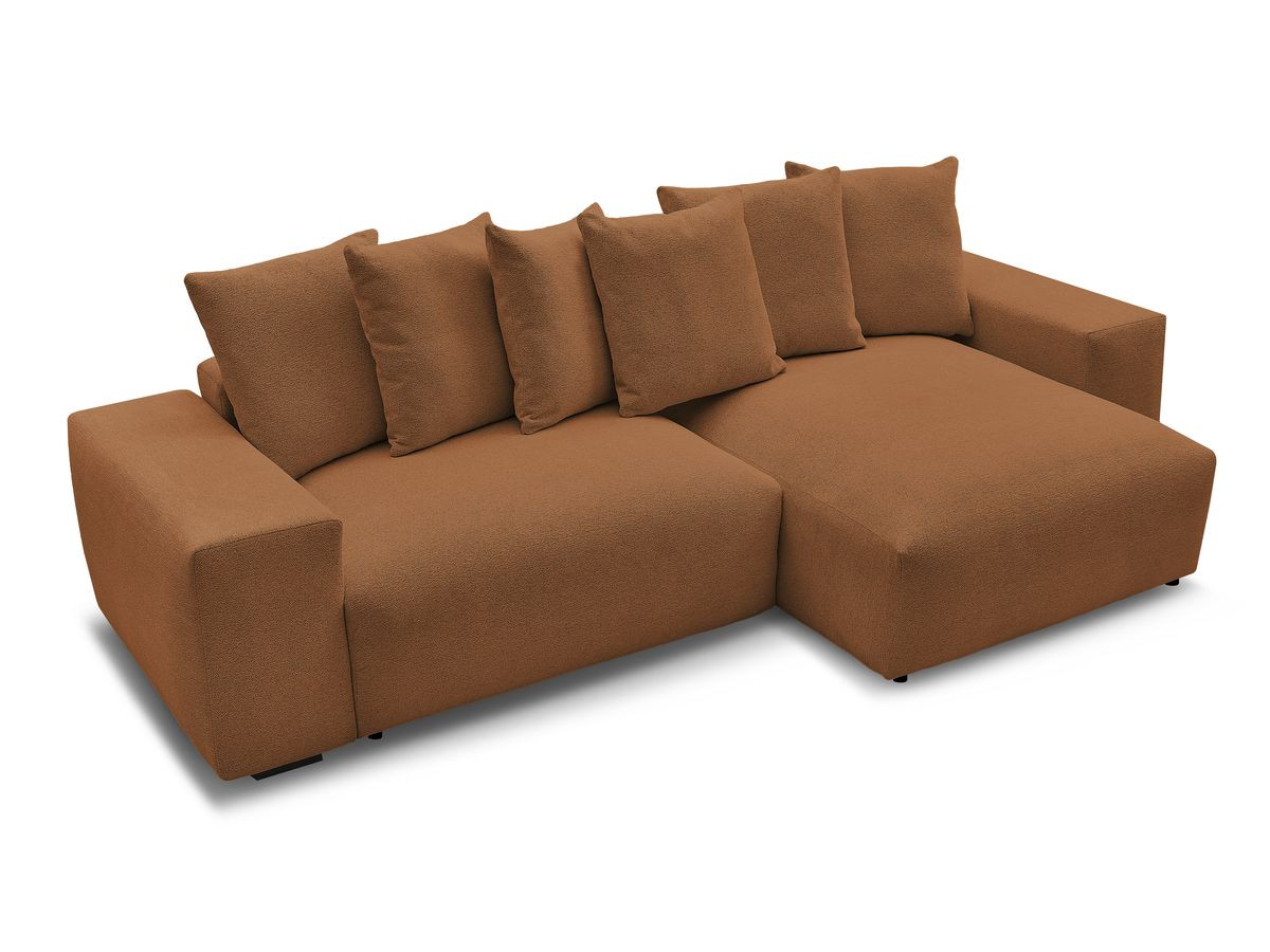 Canapé d'angle fixe réversible VOLTAIRE tissu chiné