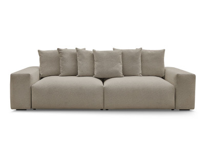 Canapé droit fixe 4 places VOLTAIRE tissu chiné