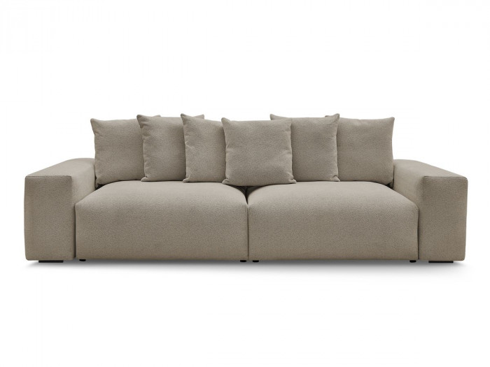 Canapé droit fixe 4 places VOLTAIRE tissu chiné