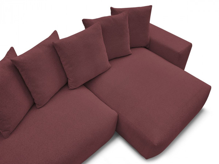 Canapé d'angle fixe réversible VOLTAIRE tissu chiné